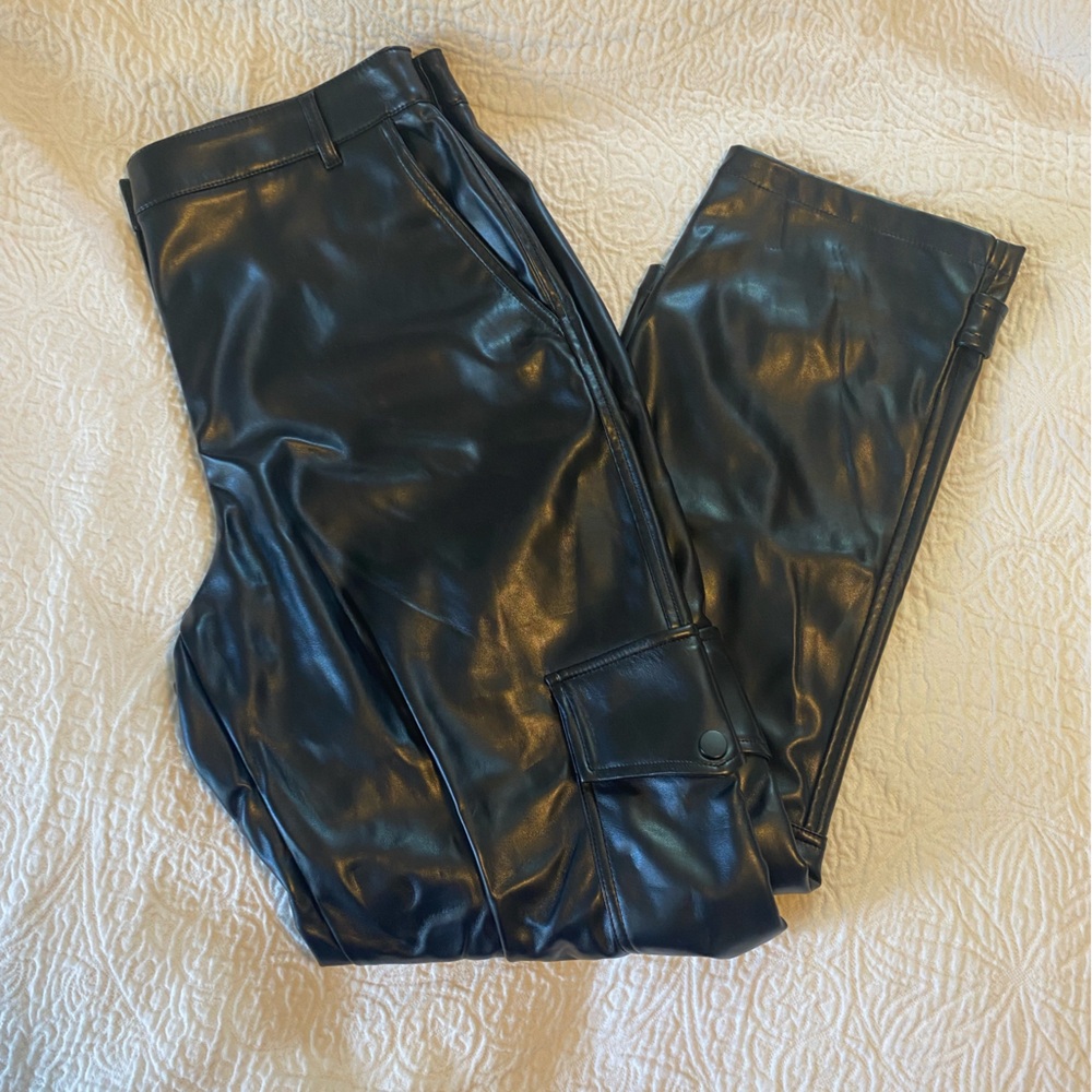 NWT Black Faux Leather 90s Pants